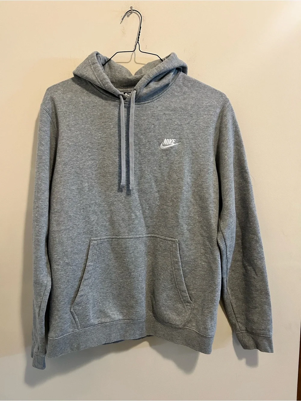 Nike Gray Pullover Hoodie with White Logo